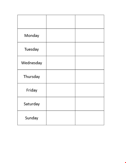 easy chore chart template for kids | manage household chores on monday-friday template