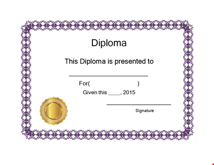 custom diploma template designs - get yours today! template