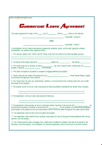 lease agreements sample.v template