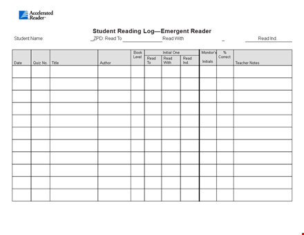 track your reading progress with our reading log template - ideal for students template