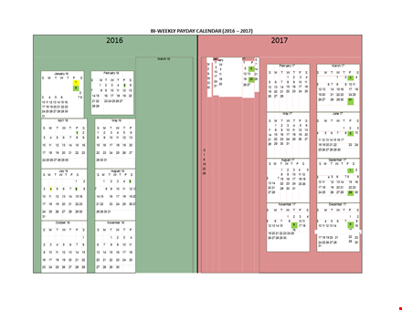 free printable bi weekly payday calendar template template
