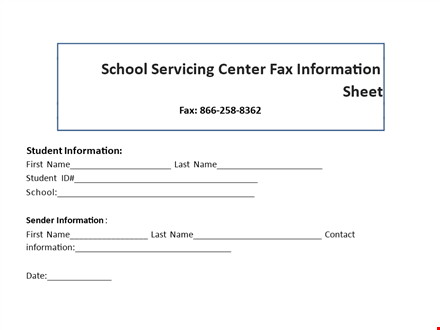 free fax cover sheet template for school information template