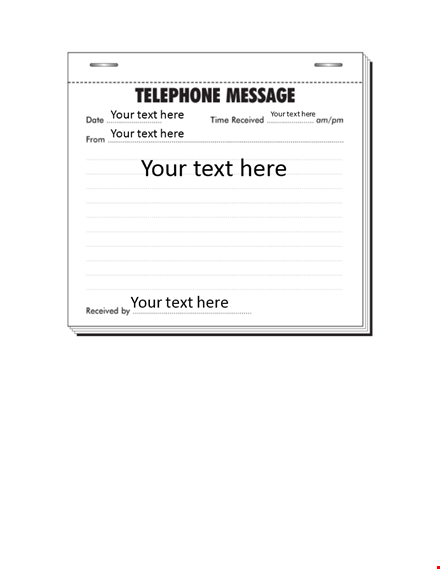 effective phone message template - improve your business communication template