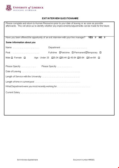 effective exit interview template for smooth departure template