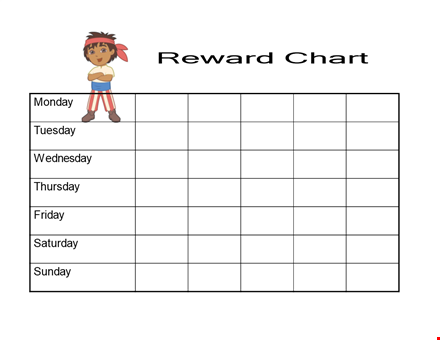 create a positive environment with our reward chart | monday-wednesday template