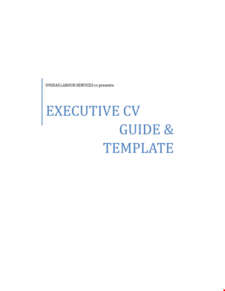 sample executive resume format - position, section template