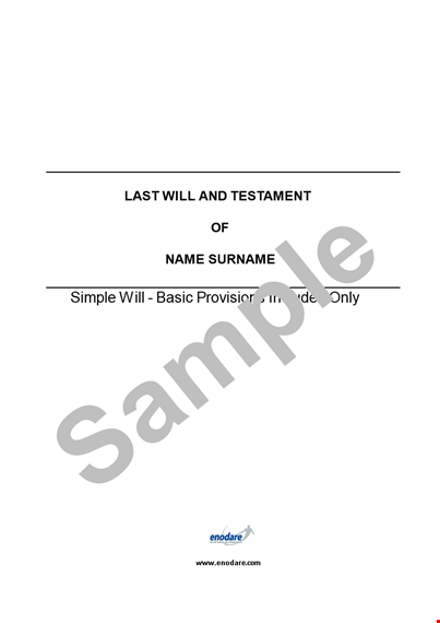 create your last will and testament with our easy-to-use template template