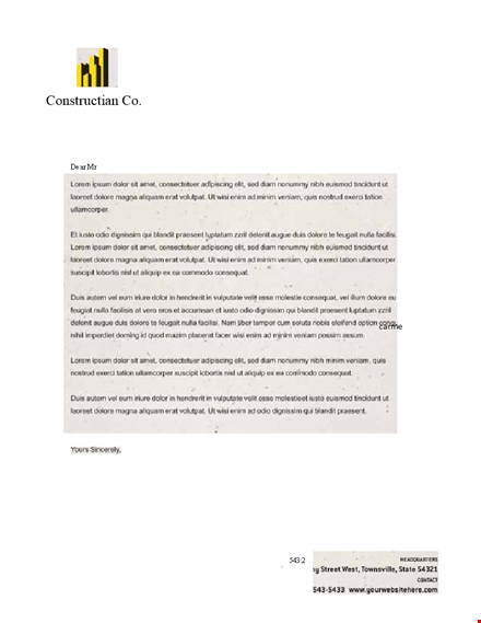 construction company letterhead template word - create professional business letters template