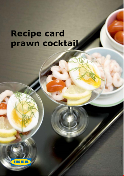 cocktail recipe card template - create delicious cocktails with sauce, lemon, tomato, and mayonnaise template