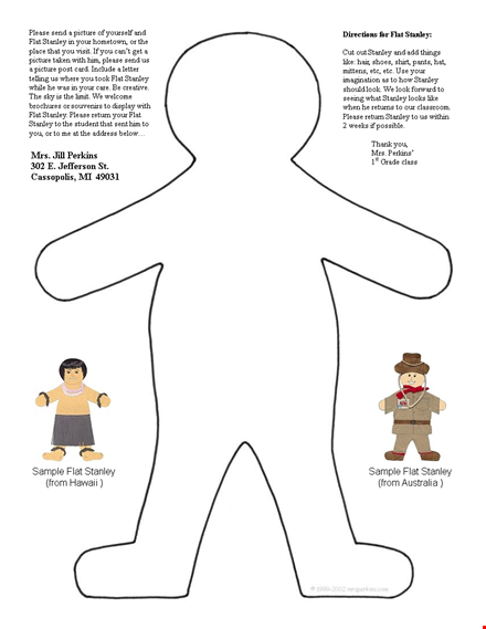 free flat stanley template for fun and creative projects template