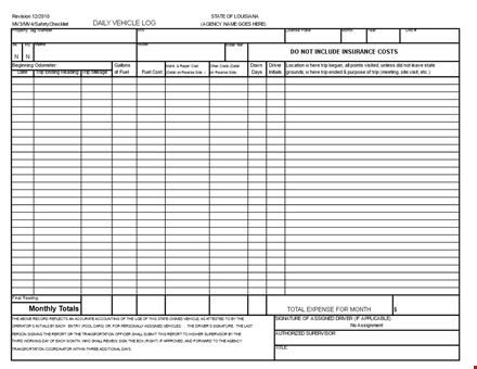 vehicle maintenance log template - keep track of your vehicle's maintenance template