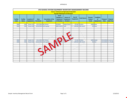 manage your school efficiently with our equipment solutions template