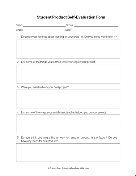 expert self evaluation examples for project, product, and work success template