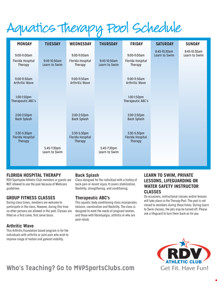 free therapy schedule - learn about the benefits of therapy template