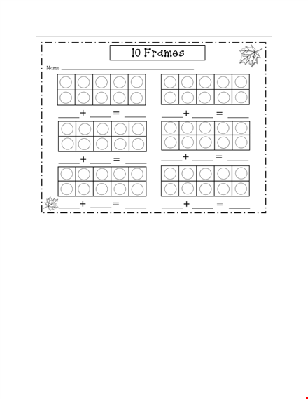 ten frame template - free printable | educational math resource template