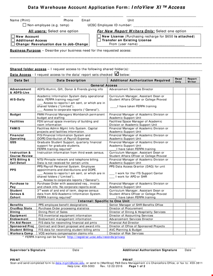 infoview application template