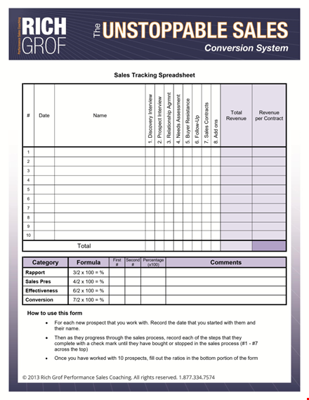 simplify sales tracking with our easy-to-use spreadsheet template