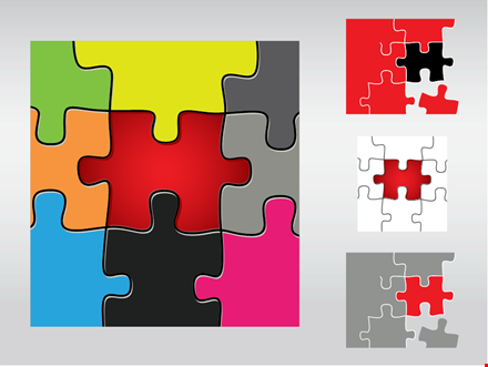 get creative with puzzle piece templates - free downloads available template