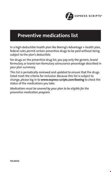 printable preventive medication list template