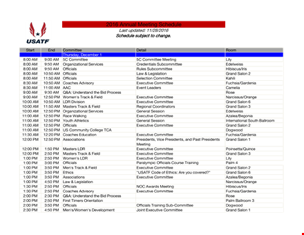 yearly meeting template