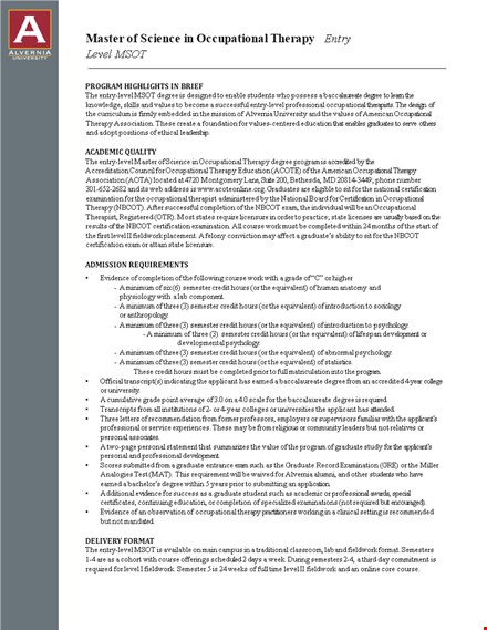 occupational therapy graduate program personal statement example template