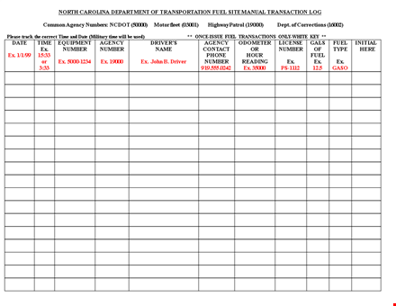 log sheet template - free download | track numbers & agency records template