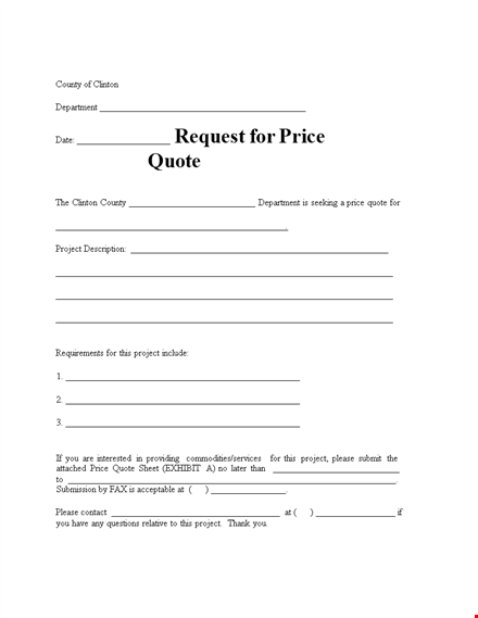 request price template