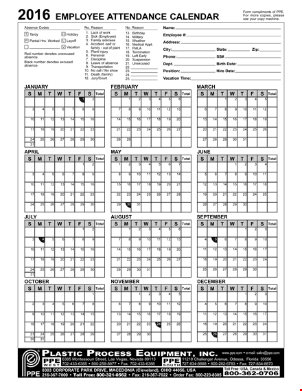 office employee attendance calendar wdxuahiuwci template