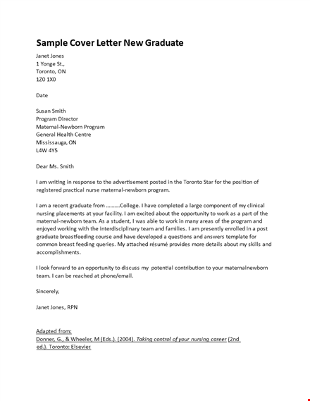 fresh graduate student cover letter template