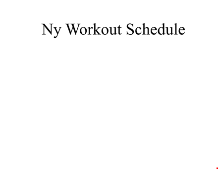 printable blank workout schedule template template