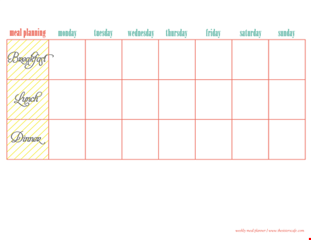 customize meal plan template template