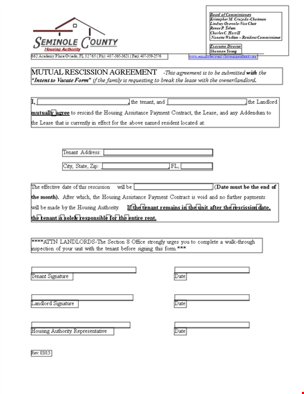 rescission agreement template - download and customize template