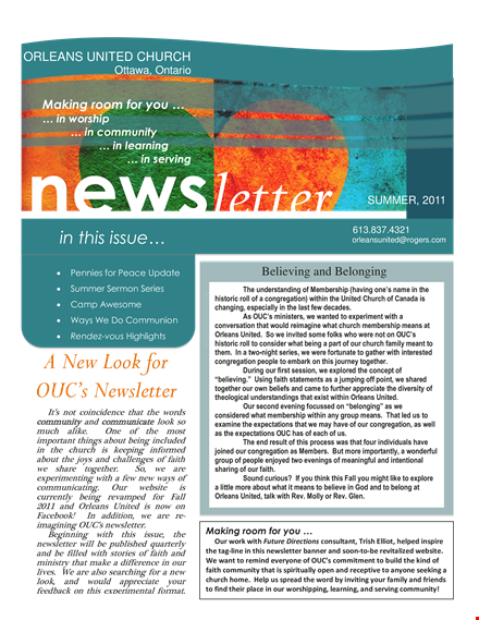 summer newsletter template template