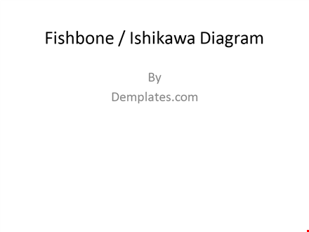 fishbone diagram template - easily create fishbone/ishikawa diagrams | demplates template