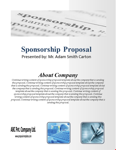 create an effective sponsorship letter template for your event template