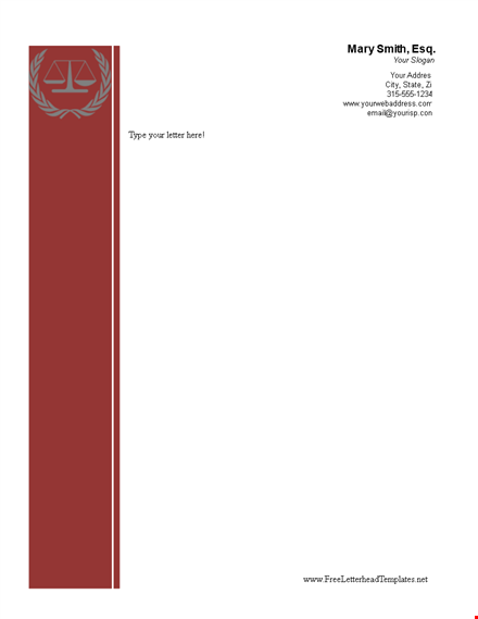 free legal letterhead template template