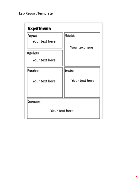 download free professional lab report template | customizable template