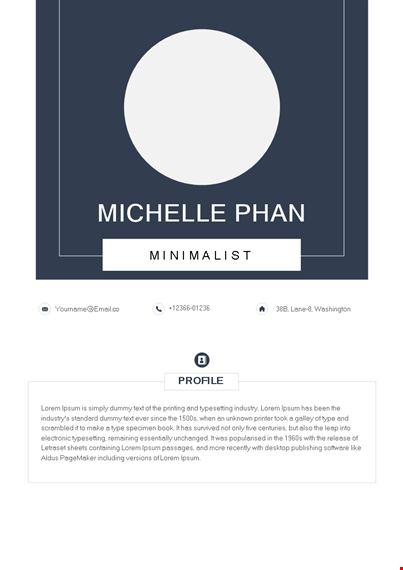 minimalist resume template - clean and modern design for job applications template