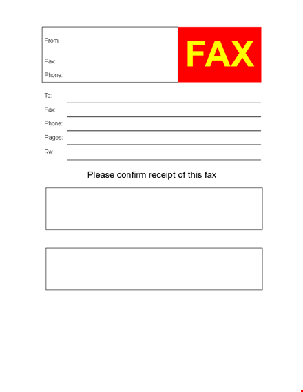 fax cover sheet printable & editable template