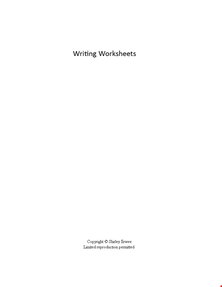 free printable preschool writing worksheets template