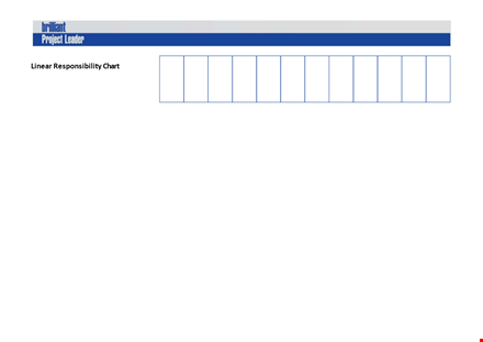 linear responsibility chart template template