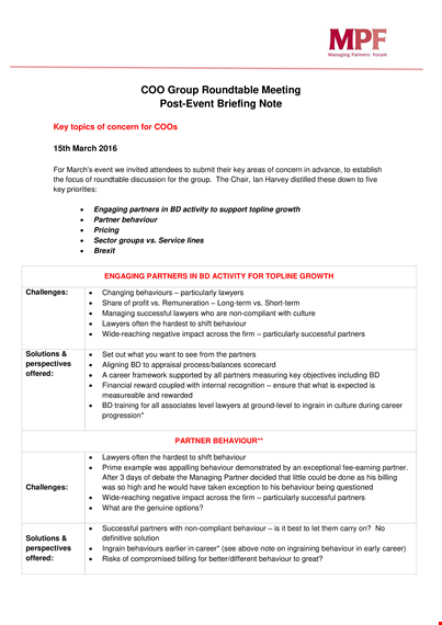 event note - streamline management & enhance group behavior with our partner solutions template