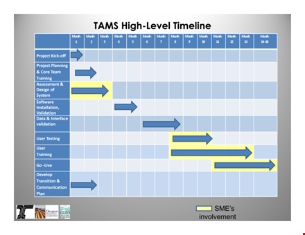 project management high level timeline template