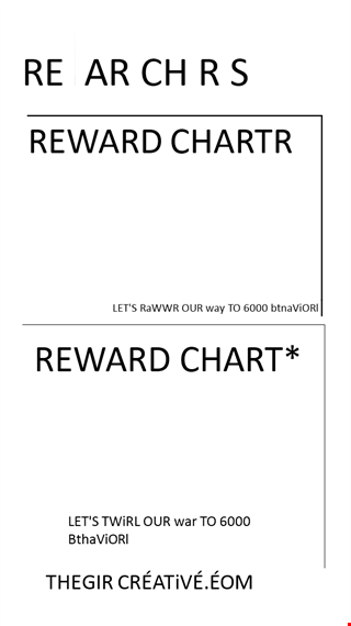 create a culture of positive reinforcement with a reward chart template