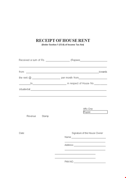 room rent receipt template - easily create and customize house rent receipts template