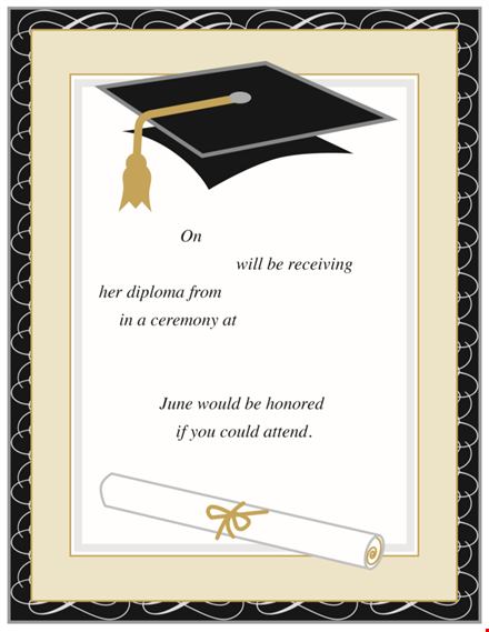 custom graduation invitation templates - editable & printable template