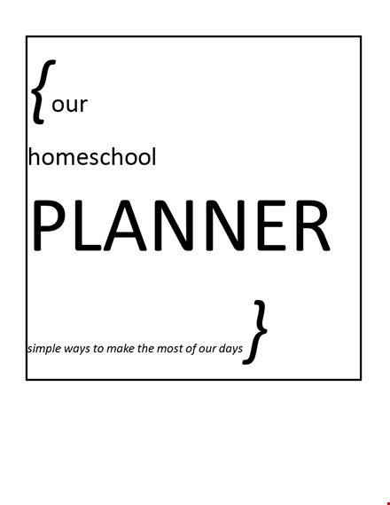 free printable homeschool schedule template - plan projects, goals, and themes by quarter template