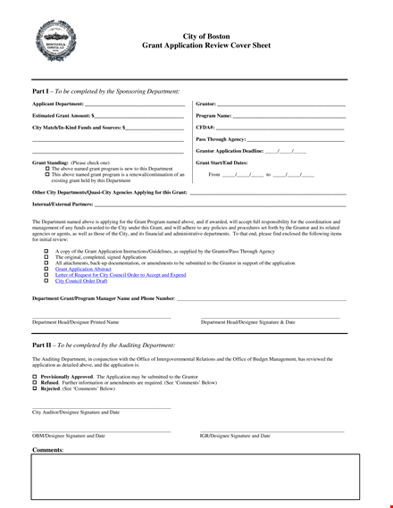 grant application review - expertly evaluating your department's grant requests template