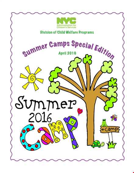 opta e newsletter summer camps - find the perfect program for your child template