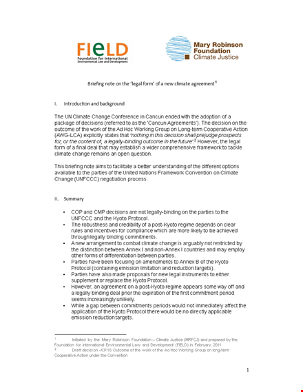 kyoto protocol: a legal briefing on binding parties template